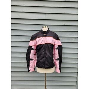 Xelement Motorcycle Jacket Pink Black Colorblock Textile Biker Vented Large